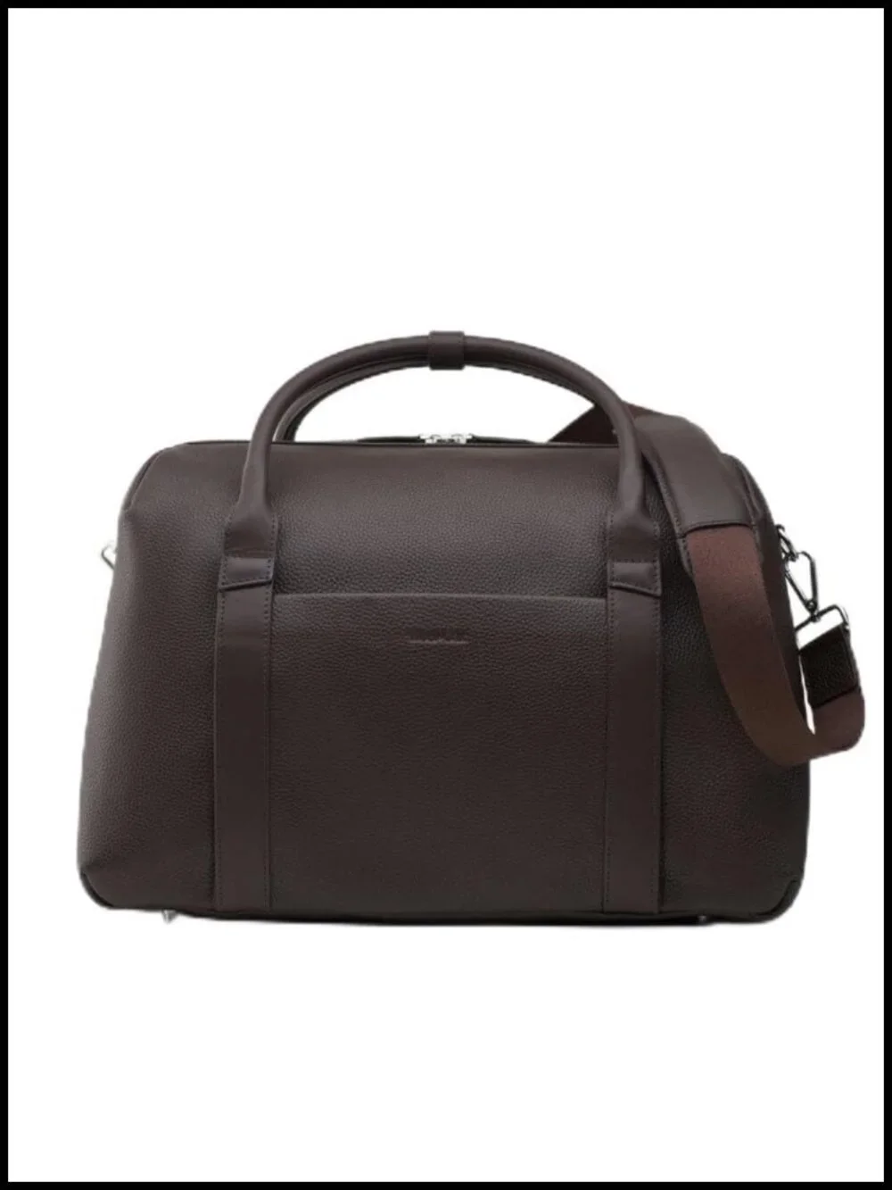 Full-Grain Leather Travel Duffle, Personal Item, Laptop Compartment, 33L,